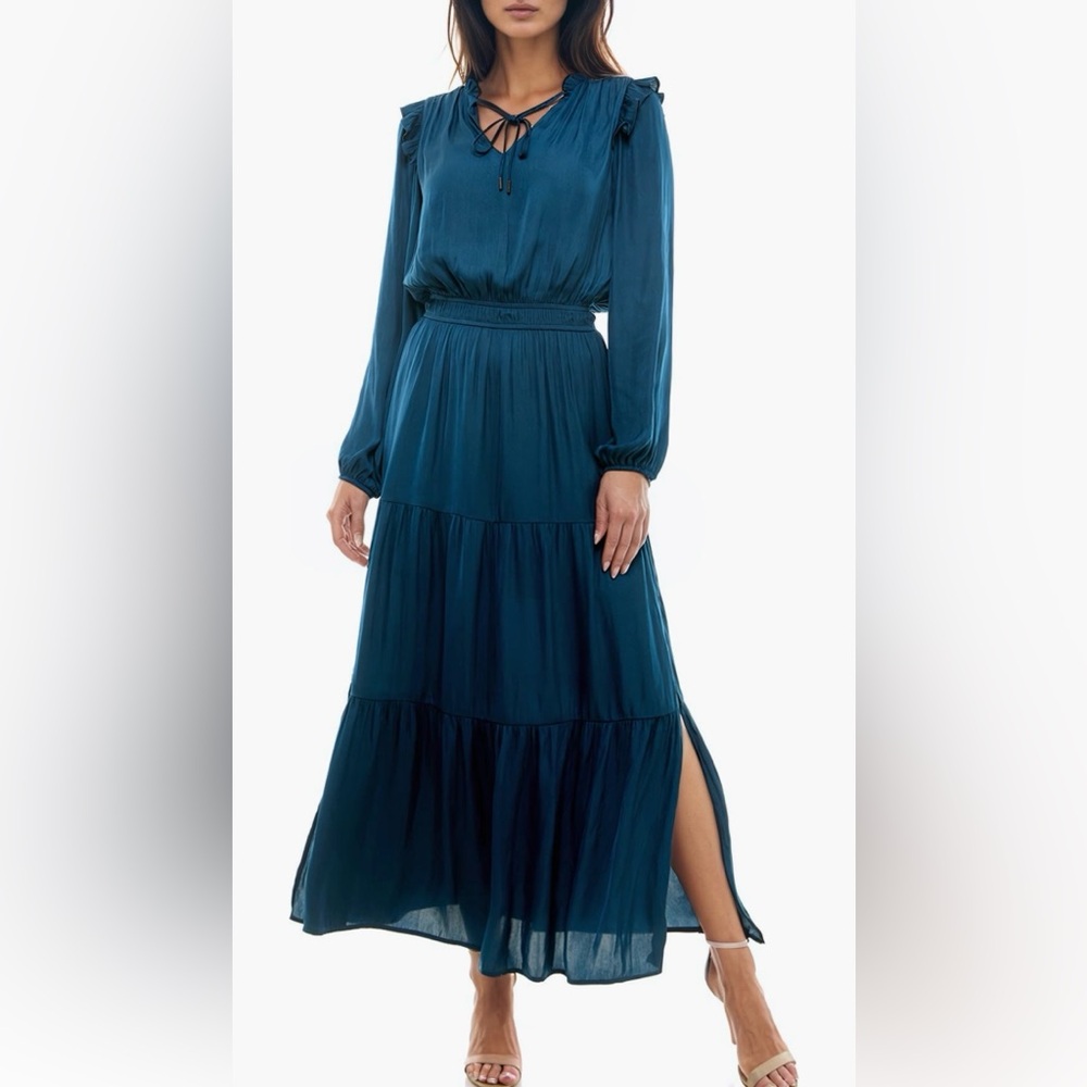 Socialite Deep Blue Gathered Dress